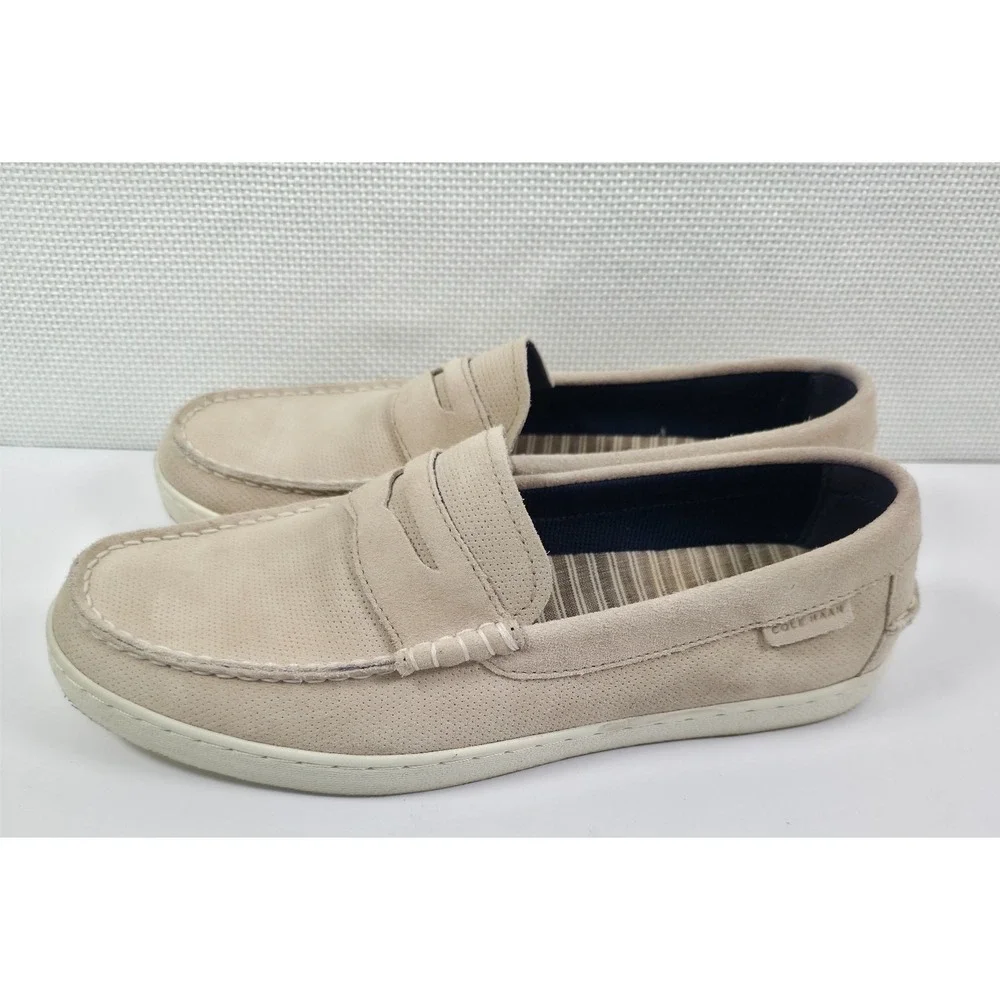 Cole Haan Pinch Weekender Birch Perf Suede Men's 9‎ M Slip On Loafer